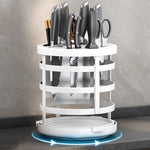 Küchenmesser-Organizer für dicke Messer, Essstäbchen-Zylinder, Küchenablauf, Arbeitsplattenregal, Fixiert (Weiß), Fixiert (Schwarz), Fixiert (Creme), Drehbar (Weiß), Drehbar (Schwarz), Drehbar (Creme)