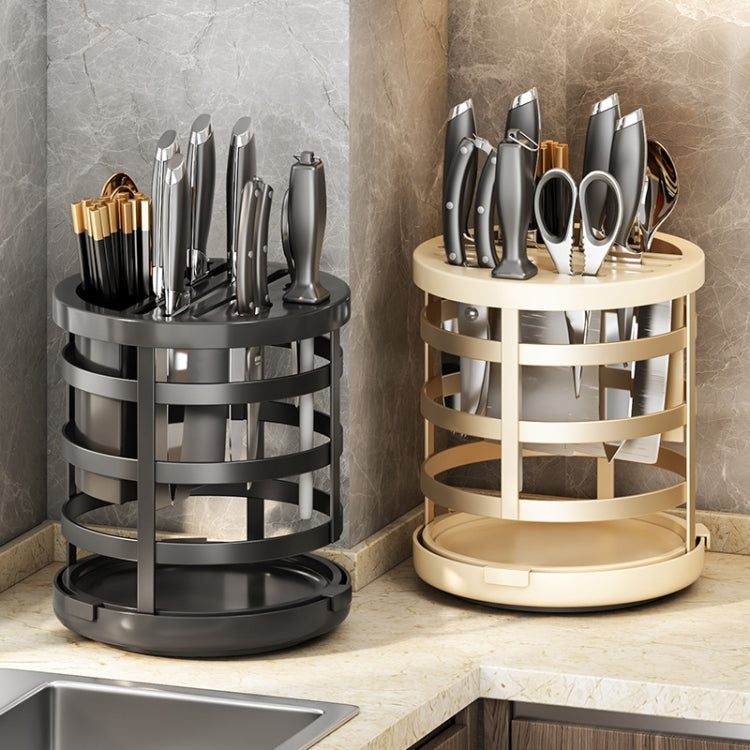Küchenmesser-Organizer für dicke Messer, Essstäbchen-Zylinder, Küchenablauf, Arbeitsplattenregal, Fixiert (Weiß), Fixiert (Schwarz), Fixiert (Creme), Drehbar (Weiß), Drehbar (Schwarz), Drehbar (Creme)