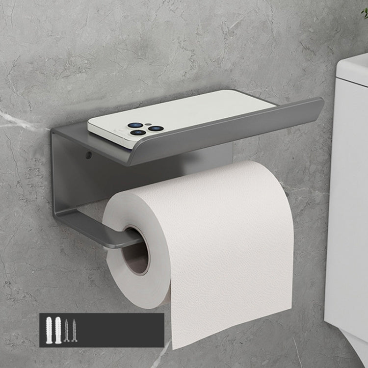 Edelstahl-Toilettenpapierhalter ohne Bohren mit Handy-Ablage, Telefonablage (Weiß), Papierablage (Weiß), Telefonablage (Schwarz), Papierablage (Schwarz), Telefonablage (Grau), Papierablage (Grau)