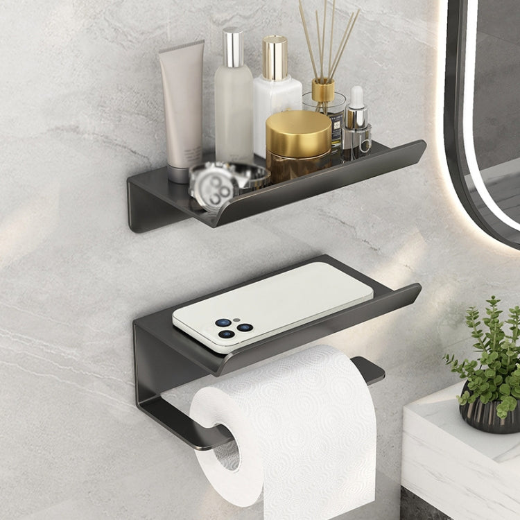 Edelstahl-Toilettenpapierhalter ohne Bohren mit Handy-Ablage, Telefonablage (Weiß), Papierablage (Weiß), Telefonablage (Schwarz), Papierablage (Schwarz), Telefonablage (Grau), Papierablage (Grau)