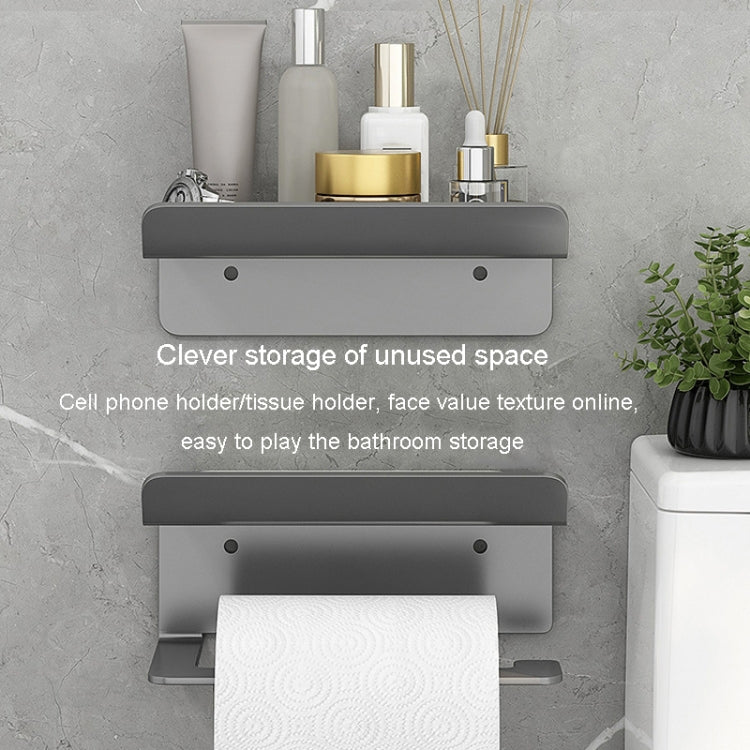 Edelstahl-Toilettenpapierhalter ohne Bohren mit Handy-Ablage, Telefonablage (Weiß), Papierablage (Weiß), Telefonablage (Schwarz), Papierablage (Schwarz), Telefonablage (Grau), Papierablage (Grau)