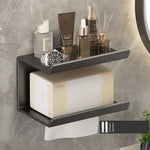 2-in-1-Badezimmerregal ohne Bohren Haushaltspapierhandtuch Handy Toilettenartikel Ablageregal