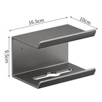 2-in-1-Badezimmerregal ohne Bohren Haushaltspapierhandtuch Handy Toilettenartikel Ablageregal