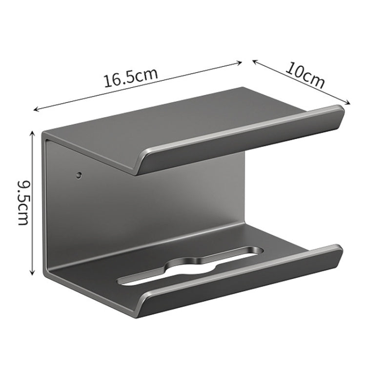 2-in-1-Badezimmerregal ohne Bohren Haushaltspapierhandtuch Handy Toilettenartikel Ablageregal