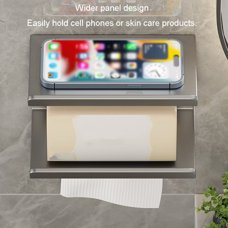 2-in-1-Badezimmerregal ohne Bohren Haushaltspapierhandtuch Handy Toilettenartikel Ablageregal