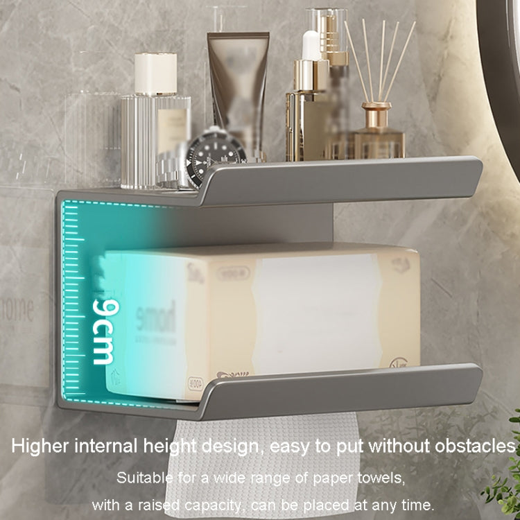 2-in-1-Badezimmerregal ohne Bohren Haushaltspapierhandtuch Handy Toilettenartikel Ablageregal