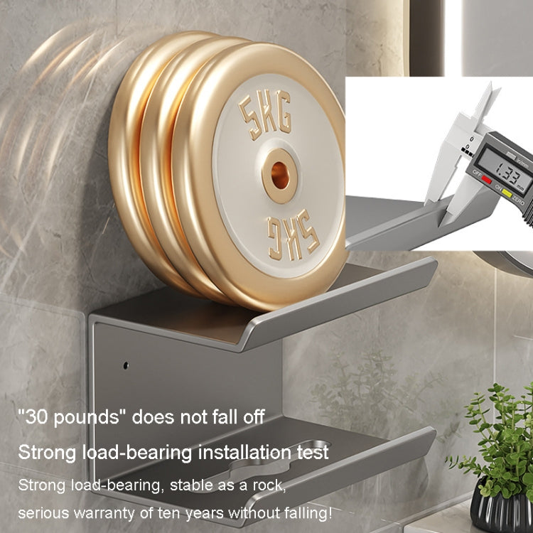 2-in-1-Badezimmerregal ohne Bohren Haushaltspapierhandtuch Handy Toilettenartikel Ablageregal