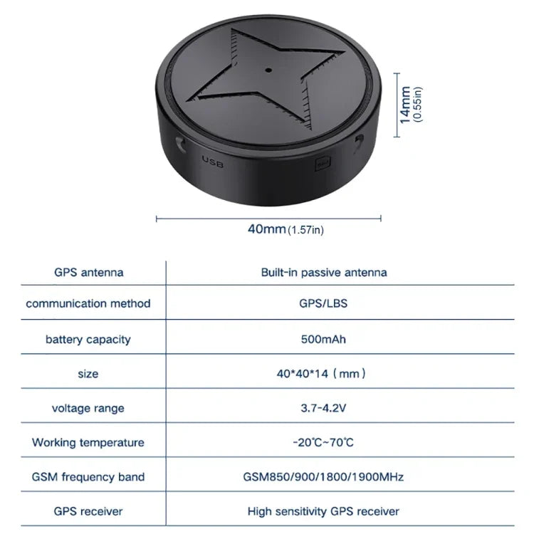 2G kabelloser GPS starker Magnet-Ortungsgerät für Haustiere/Ältere/Kinder, PG12
