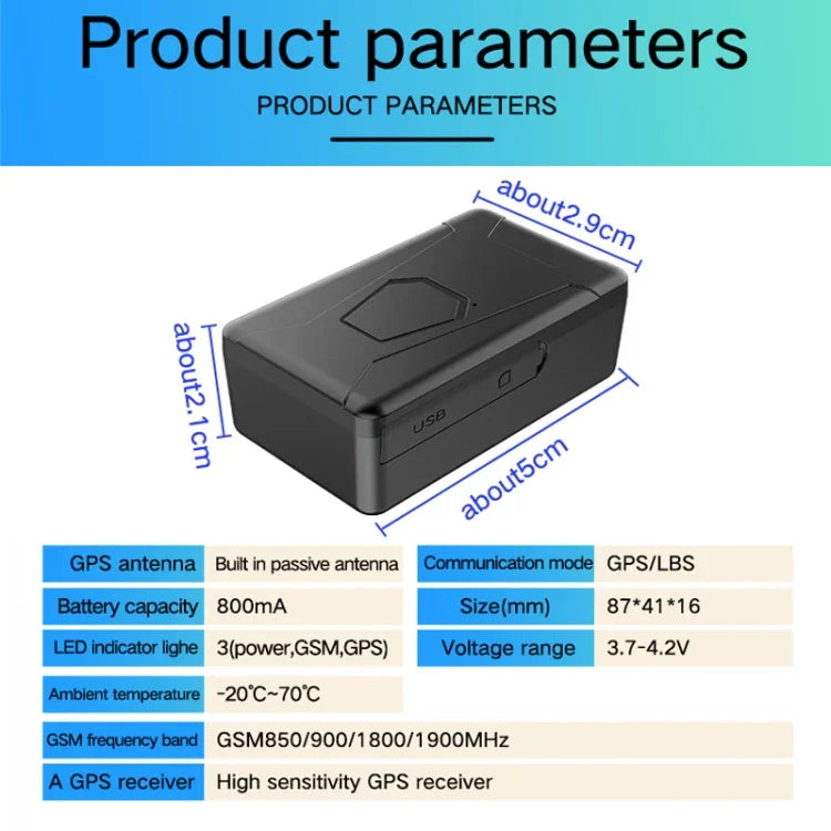 2G Auto Motorrad wasserdichter GPS-Tracking-Ortungsgerät, PG10WiFi