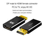 JINGHUA DP Stecker zu HDMI Buchse Adapter Video Audio Anschluss, 1080P Universelle Version, 4K Universelle Version