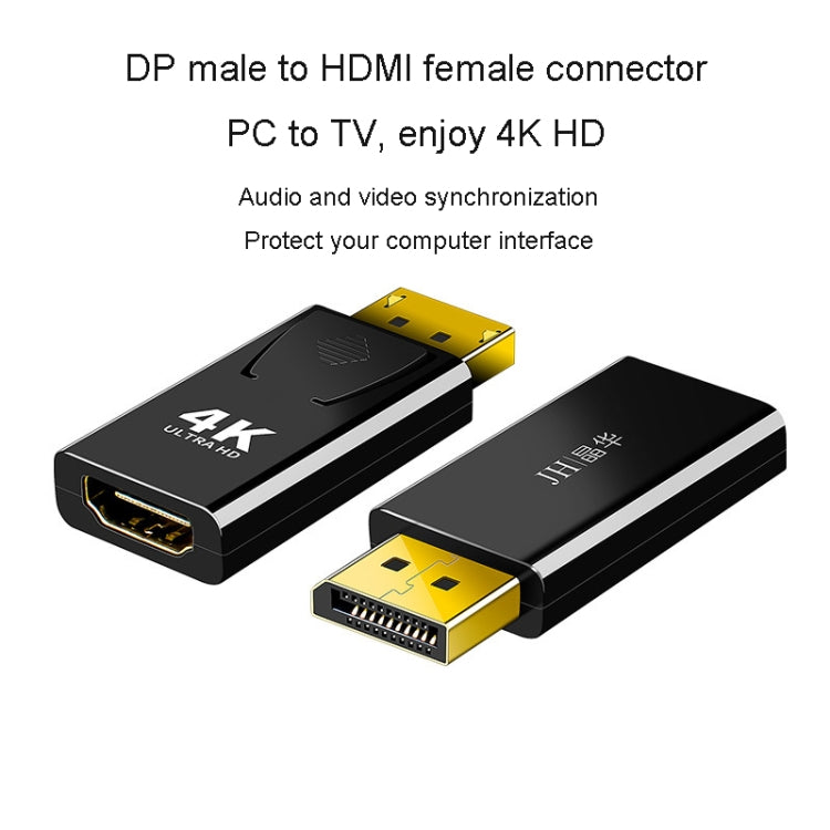 JINGHUA DP Stecker zu HDMI Buchse Adapter Video Audio Anschluss, 1080P Universelle Version, 4K Universelle Version