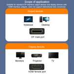 JINGHUA DP Stecker zu HDMI Buchse Adapter Video Audio Anschluss, 1080P Universelle Version, 4K Universelle Version