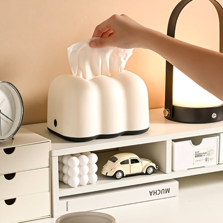 Wolken-Kosmetiktuchbox Tischplatte Cremefarbener Stil Wandmontierter Plastikserviettenhalter
