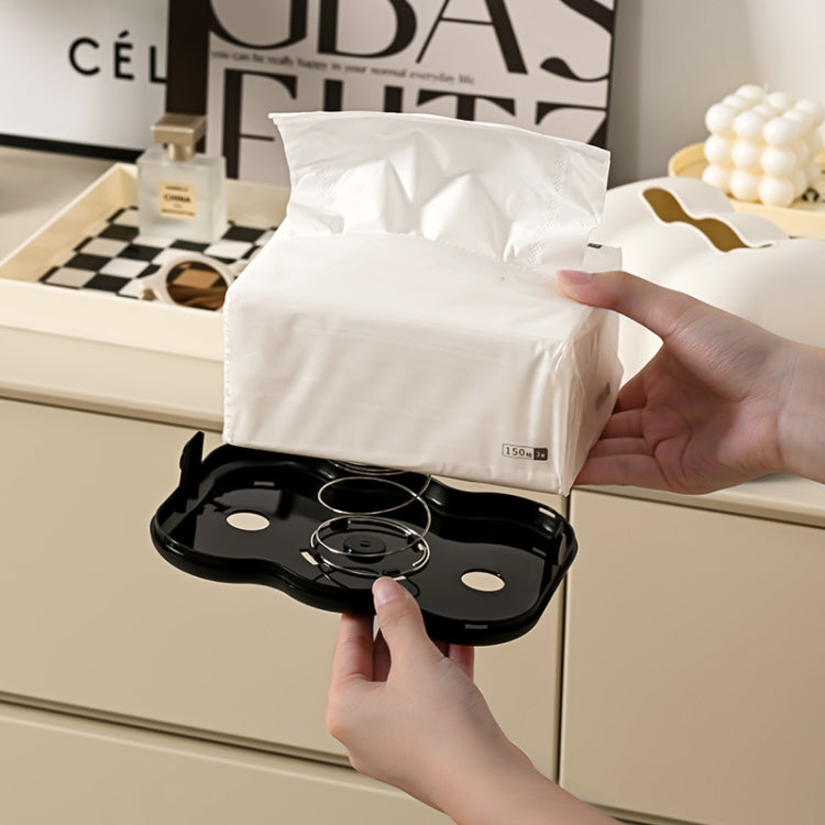 Wolken-Kosmetiktuchbox Tischplatte Cremefarbener Stil Wandmontierter Plastikserviettenhalter