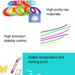 3D-Druck Stift Verbrauchsmaterial 1,75mm Hochfester Filament Rohmaterial Umweltfreundliches Druckseidenfaden, 10 Farben / Set PCL 5m