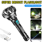 Strong Light Flashlight USB Rechargeable LED Super Bright Long-range Outdoor Lighting
