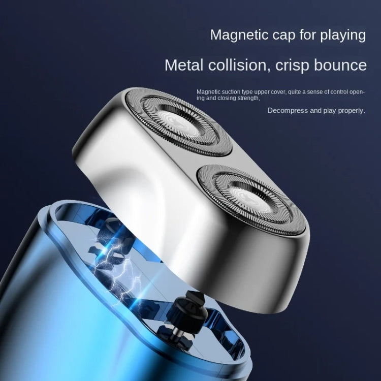 Doppelköpfiger Mini Magnetischer Rasierer Tragbarer Elektrorasierer für Herren