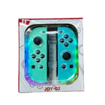 JOY-02 Gaming-Controller (links und rechts) mit RGB-Beleuchtung, ergonomischer Oberfläche und Bluetooth-Funktion für Switch / Switch OLED / Switch Pro / Switch Lite / Switch Joy-Con, Schwarz, Grau
