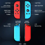 JOY-02 Gaming-Controller (links und rechts) mit RGB-Beleuchtung, ergonomischer Oberfläche und Bluetooth-Funktion für Switch / Switch OLED / Switch Pro / Switch Lite / Switch Joy-Con, Schwarz, Grau