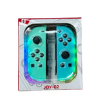 JOY-02 Gaming-Controller (links und rechts) mit RGB-Beleuchtung, ergonomischer Oberfläche und Bluetooth-Funktion für Switch / Switch OLED / Switch Pro / Switch Lite / Switch Joy-Con, Farben: Blau/Rot, Grün/Blau, Weiß