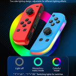 JOY-02 Gaming-Controller (links und rechts) mit RGB-Beleuchtung, ergonomischer Oberfläche und Bluetooth-Funktion für Switch / Switch OLED / Switch Pro / Switch Lite / Switch Joy-Con, Farben: Blau/Rot, Grün/Blau, Weiß