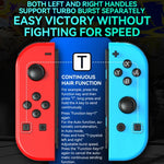 JOY-02 Gaming-Controller (links und rechts) mit RGB-Beleuchtung, ergonomischer Oberfläche und Bluetooth-Funktion für Switch / Switch OLED / Switch Pro / Switch Lite / Switch Joy-Con, Farben: Blau/Rot, Grün/Blau, Weiß