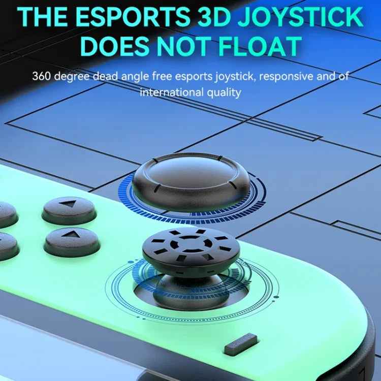 JOY-02 Gaming-Controller (links und rechts) mit RGB-Beleuchtung, ergonomischer Oberfläche und Bluetooth-Funktion für Switch / Switch OLED / Switch Pro / Switch Lite / Switch Joy-Con, Farben: Blau/Rot, Grün/Blau, Weiß