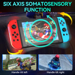 JOY-02 Gaming-Controller (links und rechts) mit RGB-Beleuchtung, ergonomischer Oberfläche und Bluetooth-Funktion für Switch / Switch OLED / Switch Pro / Switch Lite / Switch Joy-Con, Farben: Blau/Rot, Grün/Blau, Weiß