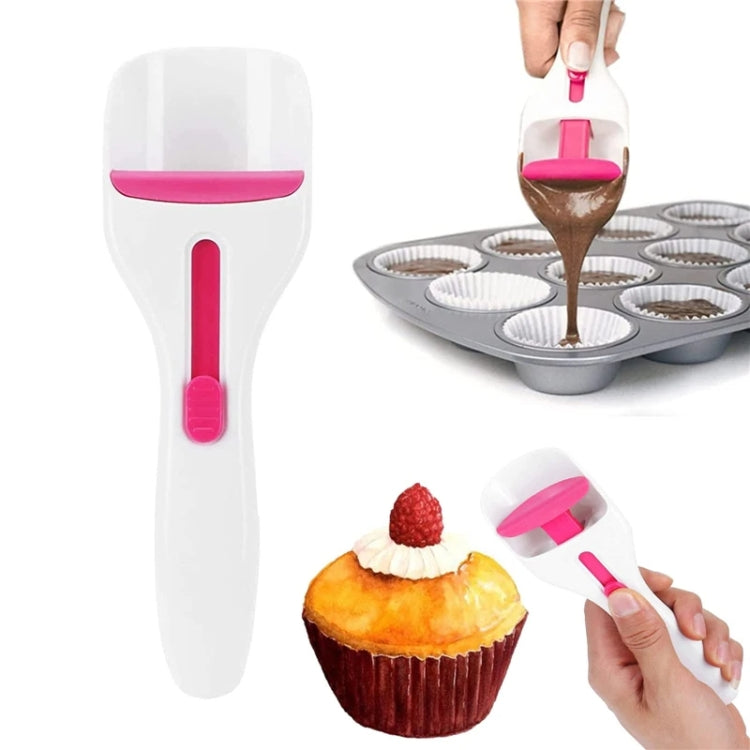 Cupcake-Löffel zum Drücken, arbeitsersparender Messlöffel für Teig und Schokoladensauce