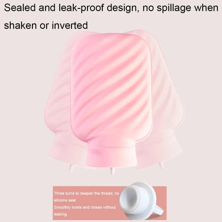 Imitation Rabbit Fur Water-filled PVC Explosion-proof Hot Water Bag for Cold / Hot Compresses, Pink 500ml, Green 500ml, Blue 500ml, Pink 1000ml, Green 1000ml, Blue 1000ml