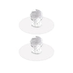 2 Stück/Packung Unsichtbarer Schrank Schublade Saugnapf Klebegriff Acryl Selbstklebender Schrank Glasgriff