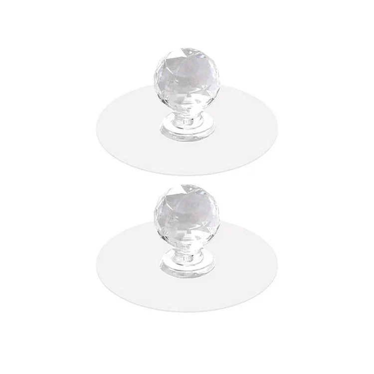 2 Stück/Packung Unsichtbarer Schrank Schublade Saugnapf Klebegriff Acryl Selbstklebender Schrank Glasgriff