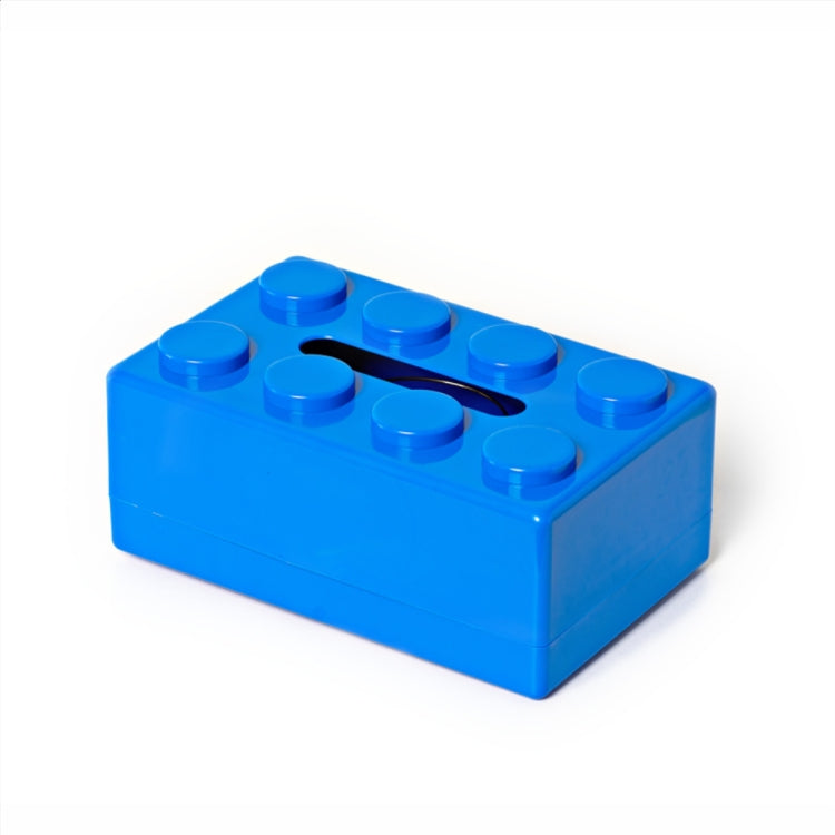 Multifunctional Cartoon Building Block Tissue Storage Box Living Room Coffee Table Decorations, Blue, Green, Red, Black, White