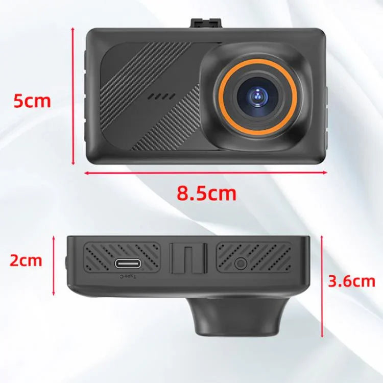 3-Zoll Dual-Kamera Front 4K + Rück 2K HD WiFi Fahrrekorder, A5
