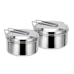 Runde Lunchbox aus 304 Edelstahl, 14cm einlagig, 16cm einlagig, 14cm doppelwandig, 16cm doppelwandig