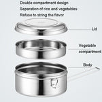 Runde Lunchbox aus 304 Edelstahl, 14cm einlagig, 16cm einlagig, 14cm doppelwandig, 16cm doppelwandig