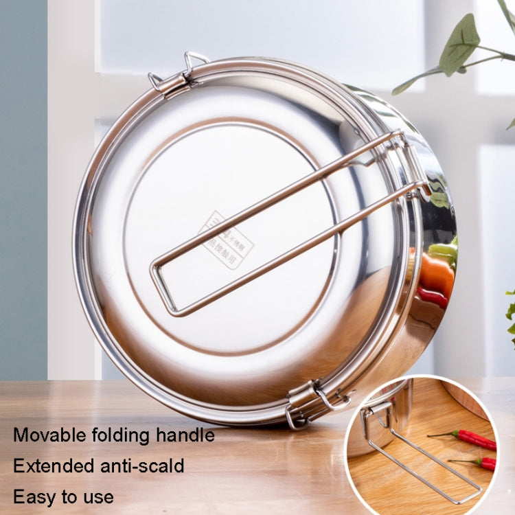 Runde Lunchbox aus 304 Edelstahl, 14cm einlagig, 16cm einlagig, 14cm doppelwandig, 16cm doppelwandig