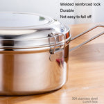 Runde Lunchbox aus 304 Edelstahl, 14cm einlagig, 16cm einlagig, 14cm doppelwandig, 16cm doppelwandig