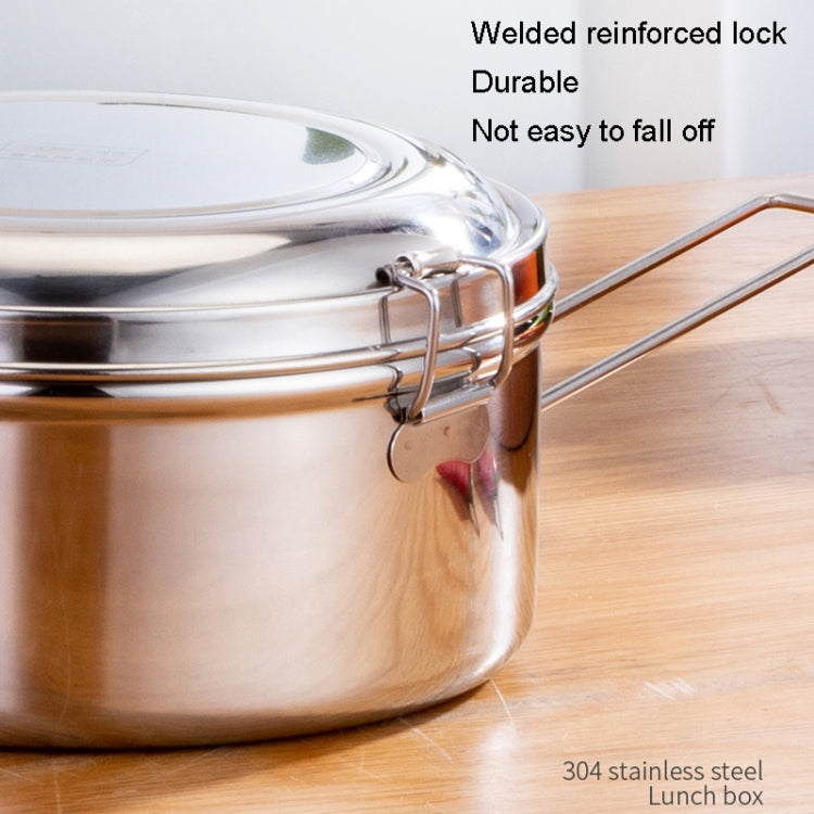 Runde Lunchbox aus 304 Edelstahl, 14cm einlagig, 16cm einlagig, 14cm doppelwandig, 16cm doppelwandig