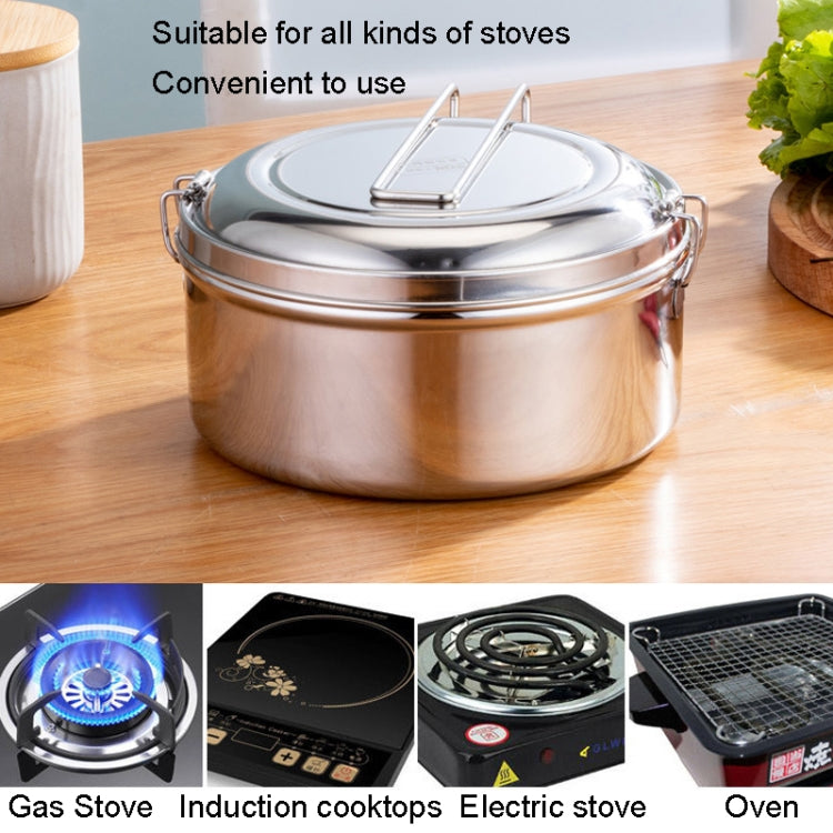 Runde Lunchbox aus 304 Edelstahl, 14cm einlagig, 16cm einlagig, 14cm doppelwandig, 16cm doppelwandig