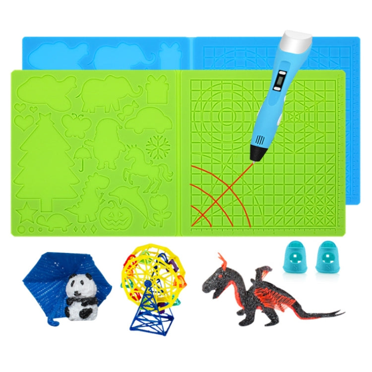 3D-Druckstift Kopier-Silikon DIY Malvorlagen-Matte, Blau, Grün, Transparent, Groß Blau, Groß Grün, Groß Transparent