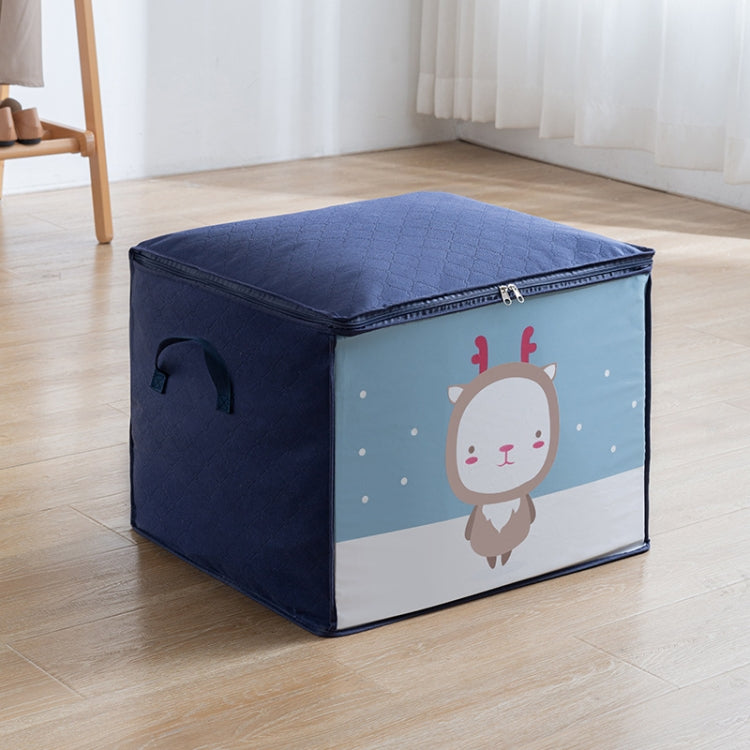 Vliesstoff-Kleider-Organizer, staubdichter Quilt-Aufbewahrungsbeutel, horizontal, Marineblau 50x42x39cm, vertikal, Hellblau 48x35x48cm