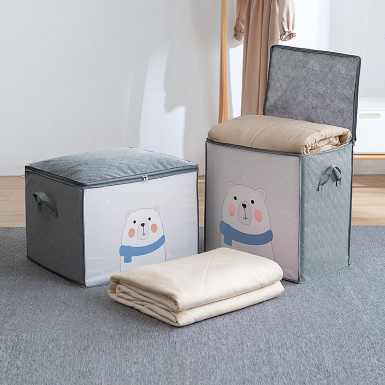 Vliesstoff-Kleider-Organizer, staubdichter Quilt-Aufbewahrungsbeutel, horizontal, Marineblau 50x42x39cm, vertikal, Hellblau 48x35x48cm