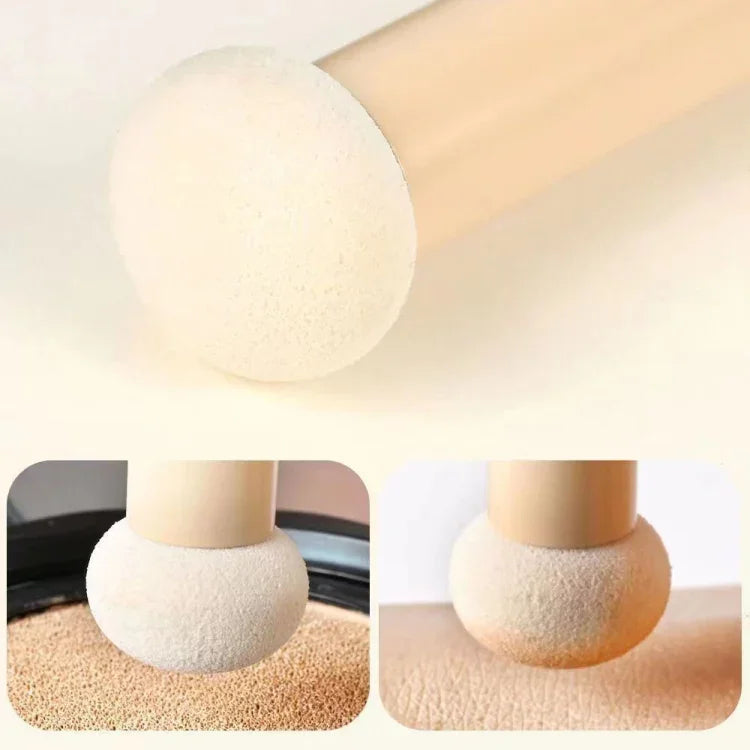 Nass- und Trocken-Dual-Use Tragbarer Concealer-Pinsel Multifunktionales Beauty-Tool, 3 Stück/Set, Pilz-Stil, Diagonal-Stil