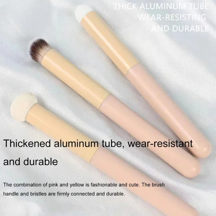 Nass- und Trocken-Dual-Use Tragbarer Concealer-Pinsel Multifunktionales Beauty-Tool, 3 Stück/Set, Pilz-Stil, Diagonal-Stil