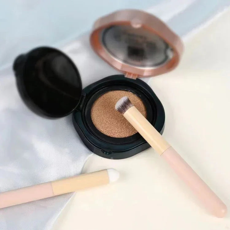 Nass- und Trocken-Dual-Use Tragbarer Concealer-Pinsel Multifunktionales Beauty-Tool, 3 Stück/Set, Pilz-Stil, Diagonal-Stil