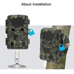 H8201 4K Infrarotkamera mit Dual-Objektiv 32MP HD-Nachtsicht-Überwachungskamera, H8201 Wildkamera für den Außenbereich