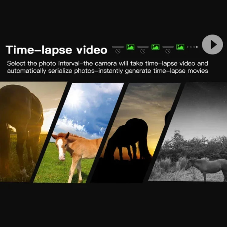 H8201 4K Infrarotkamera mit Dual-Objektiv 32MP HD-Nachtsicht-Überwachungskamera, H8201 Wildkamera für den Außenbereich