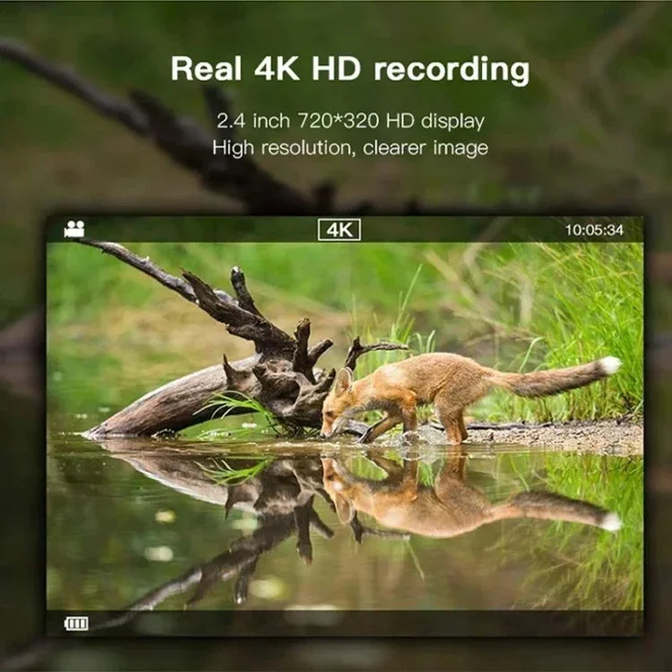 H8201 4K Infrarotkamera mit Dual-Objektiv 32MP HD-Nachtsicht-Überwachungskamera, H8201 Wildkamera für den Außenbereich