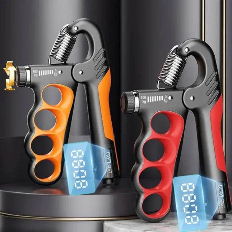 5-100kg Verstellbarer Handgriff-Krafttrainer Armmuskel-Trainer, Elektronischer Zähler Orange, Elektronischer Zähler Rot, Elektronischer Zähler Grau, Mechanischer Zähler Orange, Mechanischer Zähler Rot, Mechanischer Zähler Grau